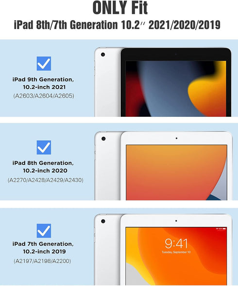 TiMOVO iPad 10.2 Case for 9th/8th/7th Generation, Slim Translucent Hard PC Protective Smart Cover