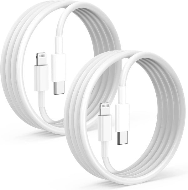 iPhone 14/13/12 Fast Charger Cable 6ft - 2Pack, USB Type C to Lightning, Apple MFi Certified, for iPhone Pro XR XS Plus.