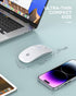 Bluetooth Wireless Mouse - Slim Dual Mode Computer Mice with Quiet Click, 1600 DPI, Low Power, Portable for MacBook,
