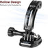 HSU Aluminum Alloy Curved Extension Arm - 3” Metal Pole Mount Helmet Stick Extension Arm Mount for Hero