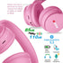 MIDOLA Kids Headphones Bluetooth 5.3 - Wireless 60H Play Time Volume Limit 85/110dB Over Ear Headset for Children Pink