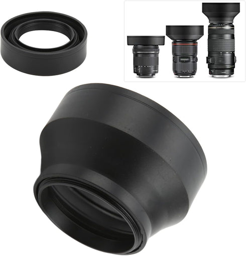 49mm/52mm/55mm/58mm, Universal Camera Lens Hoods Fits for Collapsible Rubber Digital Lens Hood DSLR Lens Shade
