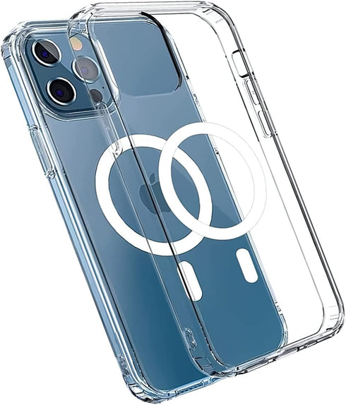 Encased Magnetic Case with Holster for iPhone 12 / 12 Pro, Belt Clip Compatible with MagSafe (Clear)