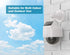 Solar Powered Dummy Fake CCTV Security Dome Camera with Flashing Red LED Light & Warning Security Alert Sticker Decal