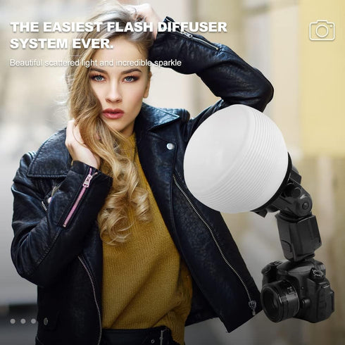 Photography Lighting Flash Diffuser Set, LENSGO Professional Flash Kit for Superior Light Control with Diffusion Dome