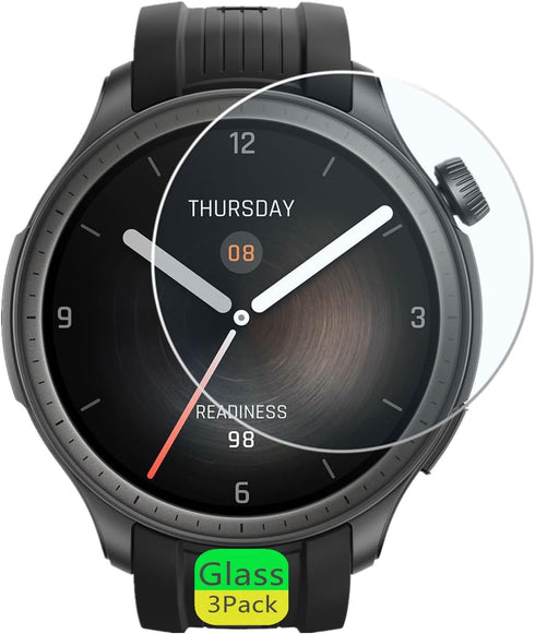 Compatible Screen Protector for Amazfit Balance (2023 New GTR) - 3 Pack SmartWatch 9H Tempered Glass Film, Clear