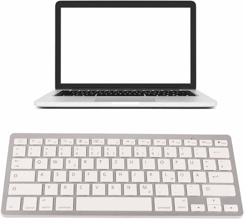 Keyboard, 78 Keys German Layout, Ultra Slim Smart Keypad, Portable Silent German Keyboard, QWERTZ Layout for iOS,