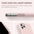 SURPHY iPhone 11 Pro Max Case, Thickened Liquid Silicone Phone Case with Microfiber Lining, Pink