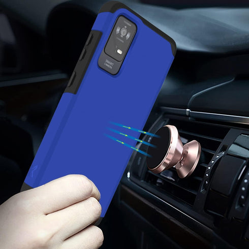TJS TCL ION X Case, TCL ION V Case, TCL 40 Z Case, Dual Layer Hybrid Shockproof Drop Protection Cover, Magnetic Mount