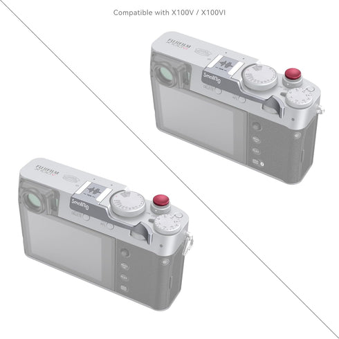 SmallRig Thumb Grip with Hot Shoe Cover for FUJIFILM X100VI / X100V (Silver) - 4566