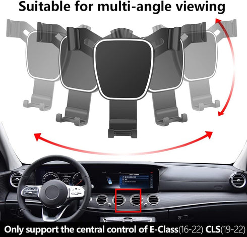Car Phone Holder for 2016-2023 Mercedes Benz E Class E300 E200 E260 E220d, CLS Class Accessories Navigation Bracket