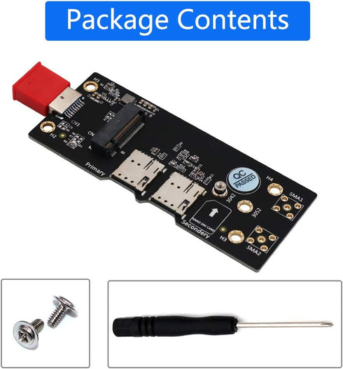 NGFF(M.2) to USB 3.0 Adapter, Dual Nano SIM Card Slot for 3G/4G/5G Module