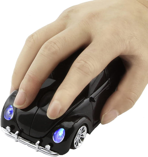 2.4GHz Wireless Mouse, Cool Sports Car Shaped, 1200DPI Less Noise Portable USB Cordless Mouse for PC Laptop