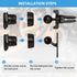 KSWNG Universal Air Vent Car Mount - 360° Rotation Clip Car Mount Phone Holder with Adjustable Switch Lock for