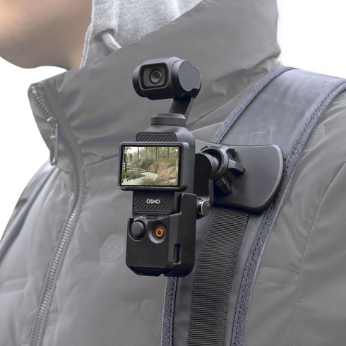 SUREWO 360° Rotation Backpack Strap Mount, Quick Clip Mount with Expand Frame Compatible with DJI Osmo Pocket 3