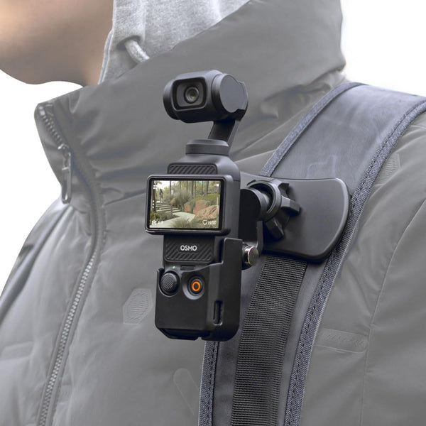 SUREWO 360° Rotation Backpack Strap Mount, Quick Clip Mount with Expand Frame Compatible with DJI Osmo Pocket 3