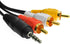 AJDPOI 3.5mm 3 4.9ft Male Audio Stereo Jack to RCA Female AV Camcorder Adapter Connector Extension Cable for Audio
