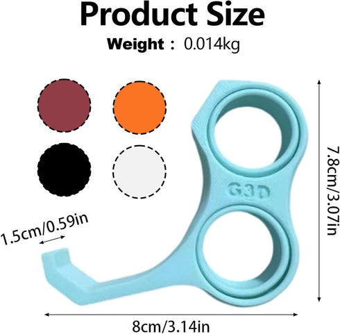 ZVthesea Ergonomic Finger Stand Phone Holder, Finger Phone Holder, Pinky/Ring Finger Grip Strap, Stress-Relieving Toy