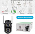 ICSEE WiFi Camera Security, 6MP Dual Lens, Wireless PTZ, Waterproof, Human Detection, Full Color Night Vision 65ft,