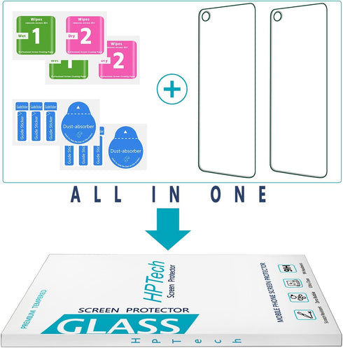 HPTech Tempered Glass Screen Protector for Google Pixel 4a (5G) - 2 Pack, Anti-Scratch, Bubble-Free Protection