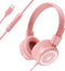 Bywulanda Kids Headphones with LED Lights for School, Upgrade USB Type C