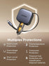 UGREEN 60W 2C1A 3-Port 30W 17/16/15, S25/S24, 12V Car Charger with Retractable Cable, Fast Charger with PD USB-C
