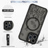 AIGOMARA Magnetic Case for iPhone 12 Pro Max, Cute Black Flower Floral Case for Women Girls, Soft TPU Bumper