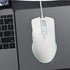 Wired Gaming Mouse - RGB Ergonomic LED Backlit USB Gamer Mouse for Windows, Mac, and Linux OS, White