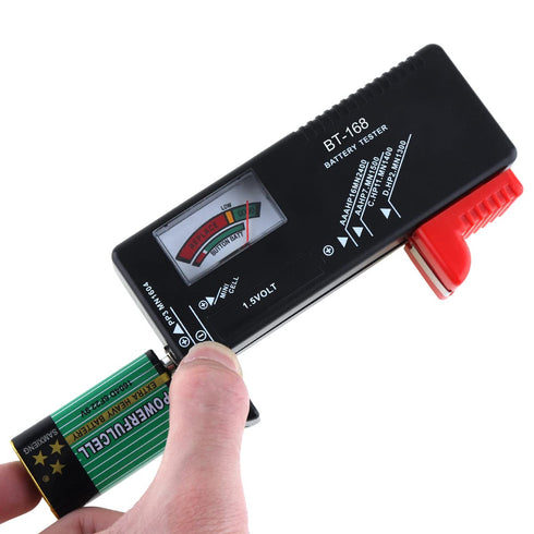 Mini Universal Battery Tester, Small Battery Check for AAA AA C D 9V 1.5V Button Cell