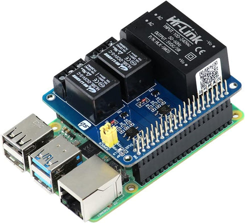 Home Automation HAT for Raspberry Pi - 2 Ch 5V Optocoupler Smart Relay HAT Control for 2 Devices