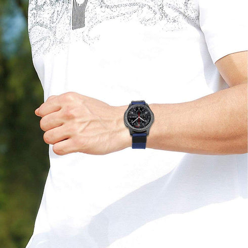 Maxjoy Bands for Galaxy Watch 46mm, Galaxy Watch 3 45mm, Gear S3 Frontier - Men Nylon 22mm Quick Release Replacement