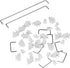 ZugGear White Plate Mount Stabilizers 2U 6.25U 7U for Cherry MX Compatible Mechanical Keyboards (DUROCK 60/87 Keyboard