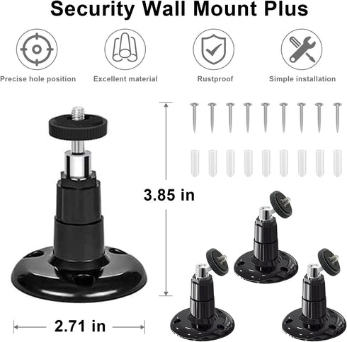 3 Pack BFYTN Wall Mount Compatible with Stick Up Cam Wired/Battery and Indoor Cam HD Security Camera, 360 Degree