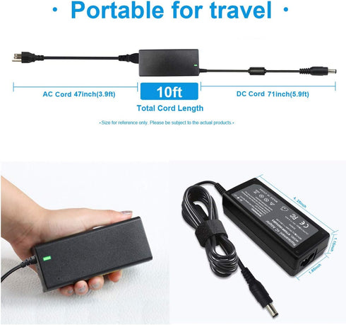 19V 3.42A 65W AC Charger for Toshiba Satellite PA3714U-1ACA PA3917U-1ACA C55 C55T-A5222 Adapter 5.5x2.5mm
