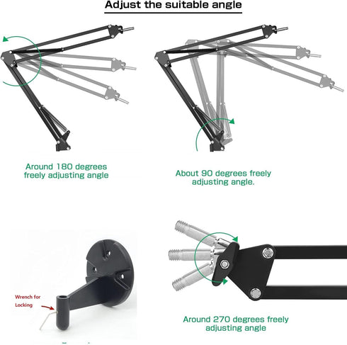 Kiyo Pro Webcam Ring Light Wall Holder, 10'' Streaming Light with Wall Folding Mount for Razer Kiyo Webcams