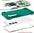 Hocase for Galaxy S24 Case, Shockproof Heavy Duty Protection Hybrid Case for Samsung Galaxy S24 5G - Teal Flowers