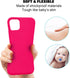 ZUSLAB Case for Apple iPhone 11 Pro, Silicone Gel Rubber Bumper Cover, Hot Pink, Shockproof Full-Body