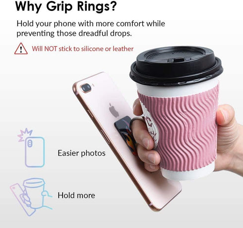 Velvet Caviar Cell Phone Ring Holder, Finger Ring & Stand, Compatible with iPhone, Galaxy and Most Smartphones - Neon