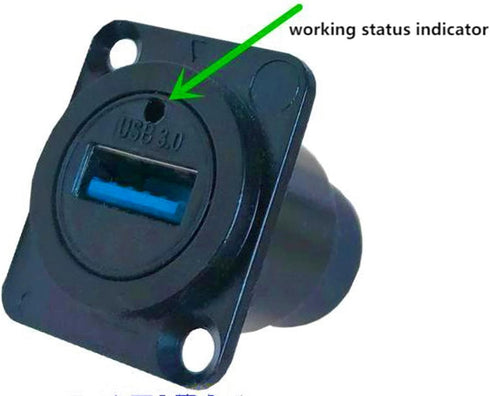 USB 3.0 D Panel Mount Solderless Connector, Female to Female Coupler Socket Pass Through Adapter, Speed 5Gbps