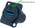 USB 3.0 D Panel Mount Solderless Connector, Female to Female Coupler Socket Pass Through Adapter, Speed 5Gbps