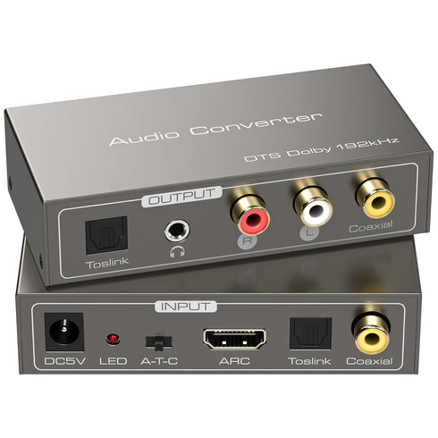 HDMI ARC to RCA Audio Converter 3 in 1 Digital to Analog