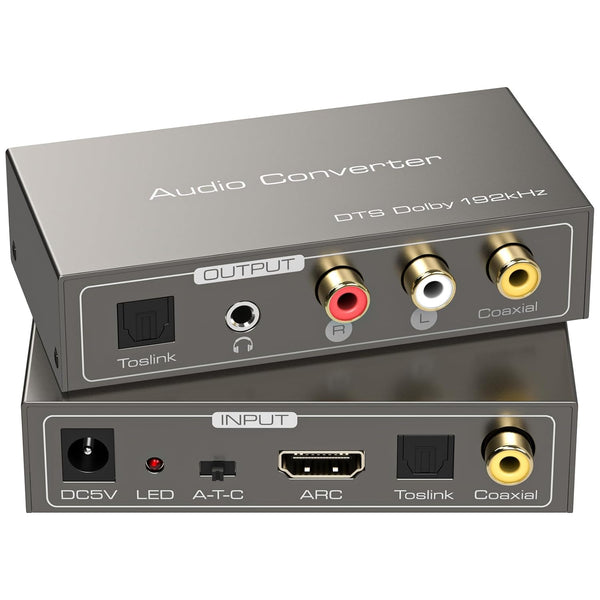 HDMI ARC to RCA Audio Converter 3 in 1 Digital to Analog