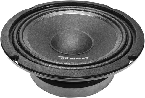 Timpano 6.5 Inch Shallow Car Speaker, 600 Watts TPT-MB6-4 SLIM Profile 4 Ohm, Compact for Doors, Single