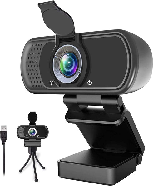 ZIQIAN Webcam HD 1080p ,Live Streaming HD Camera with Stereo Microphone, PC Desktop