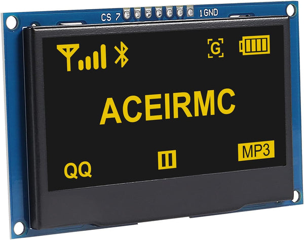 ACEIRMC 2.42 inch 128x64 OLED LCD Display Module SSD1309 7 Pin SPI/IIC I2C