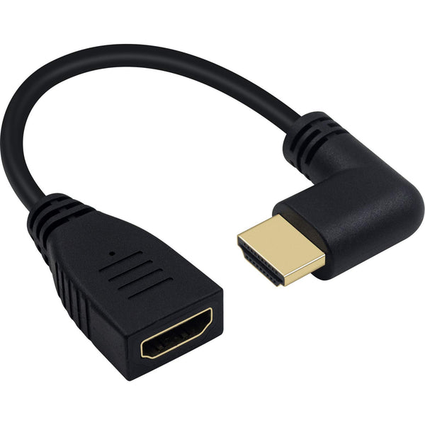 Poyiccot 8K HDMI Extension Cable, 90 Degree Left Angle Male to Female HDMI 2.1 Adapter, 48Gbps, 0.5feet