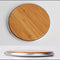 Generic Wireless Charging Pad with Bamboo Top Surface, Silver Frame, No Cable
