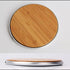 Generic Wireless Charging Pad with Bamboo Top Surface, Silver Frame, No Cable