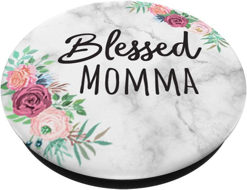 Blessed Momma Mom Mommy ~ Blessed Wife PopSockets PopGrip: Swappable Grip for Phones & Tablets