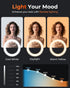 SENSYNE 50" 3 10 Ring Light with Stand, Phone Tripod for iPhone & Android, LED Ring Light with Remote, Color Modes